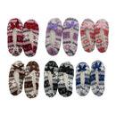 2 Pairs Women's Non Slip Grip Winter Fuzzy Slip On House Slippers Fleece Warm Assorted Colors