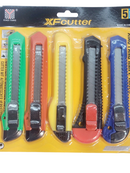 5 pcs Safety Box Cutter Utility Knife Tool Retractable Snap off Razor Blade Assorted
