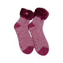 Polar Extreme Thermal Quarter Fur Lined Sock Extra Heavy Acrylic Winter Colorful Socks With Non Slip Grip 2-Packs Random Colors