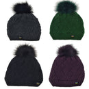 Polar Extreme Woman's Insulated Fleece Lined Thermal Winter Hat with Pom Pom
