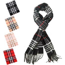 Anna Cavalary 3 Pack Unisex Fleece Scarf Assorted Plaid Colors 9.5 X 59