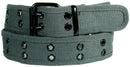 ANNA CAVALARY 100% Cotton Canvas Belt Double Hole For Men Women Buckle Jean
