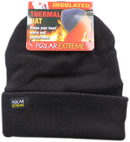 Polar Extreme Men's Thermal Winter Fold Over Fleece Lined Knitted Skull Hat Cap