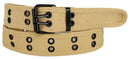 ANNA CAVALARY 100% Cotton Canvas Belt Double Hole For Men Women Buckle Jean