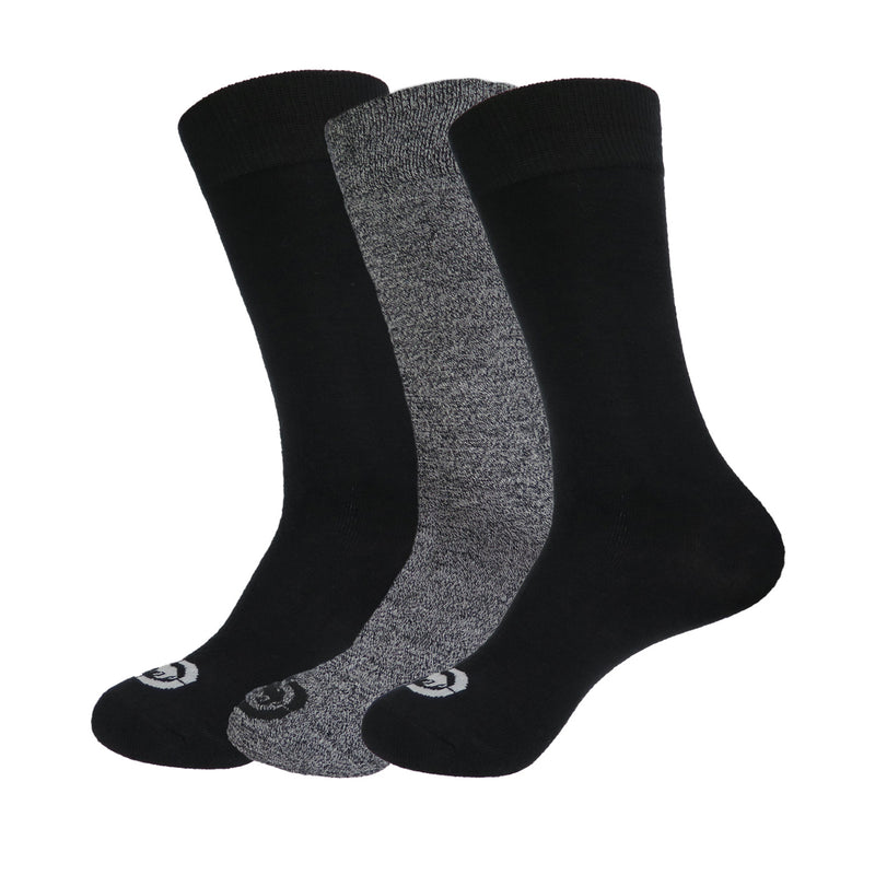 6 or 12 Pairs of Ecko Men's Black Acrylic Quick Dry Crew Winter Socks