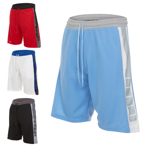 Anna Cavalary 3-6 Packs Men's Mesh 2-Tone Basketball Shorts With Pockets Gym Activewear Assorted Colors