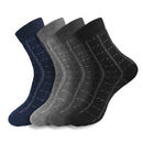 4 Pairs of Men's Soft Comfort Thick Casual Warm Wool Crew Socks