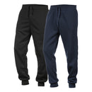 Men's Fleece Lined Jogger Draw String Sweat Pants Running Active Sports 2 Side Pockets