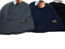 Polar Extreme Boy's Fleeced Lined Hat 2 Pack Assorted 1 Solid 1 Stripe