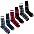 4-Pairs Clear Creek Wool Blended Plad Men's Boot Socks Shoe Size 9-13 Assorted Color