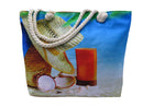 2 Pack Women's Colorful Canvas Tote Beach Bag With Double Rope Handle - Random 2 Pack