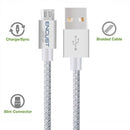 Encust 3-pack Nylon Braided Tangle-Free Micro USB Cables High Speed USB charger