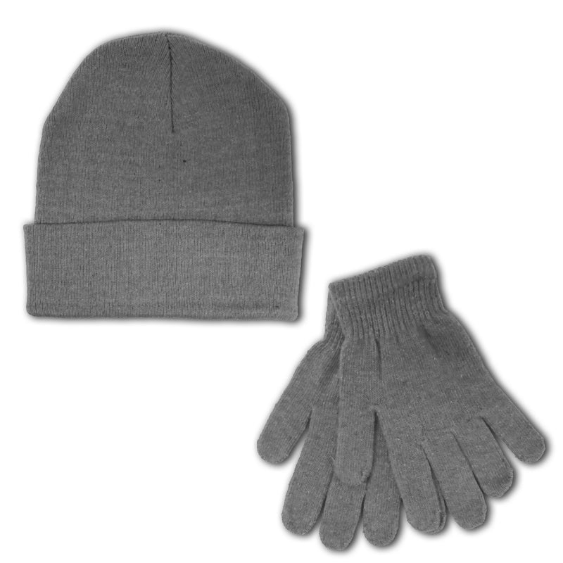 Women's Basic Hat & Gloves Winter Lifestyle Bundle Set
