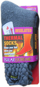 Polar Extreme Thermal Extra Heavy Acrylic Winter Solid Marled Knit Top Socks Matching 2-Packs