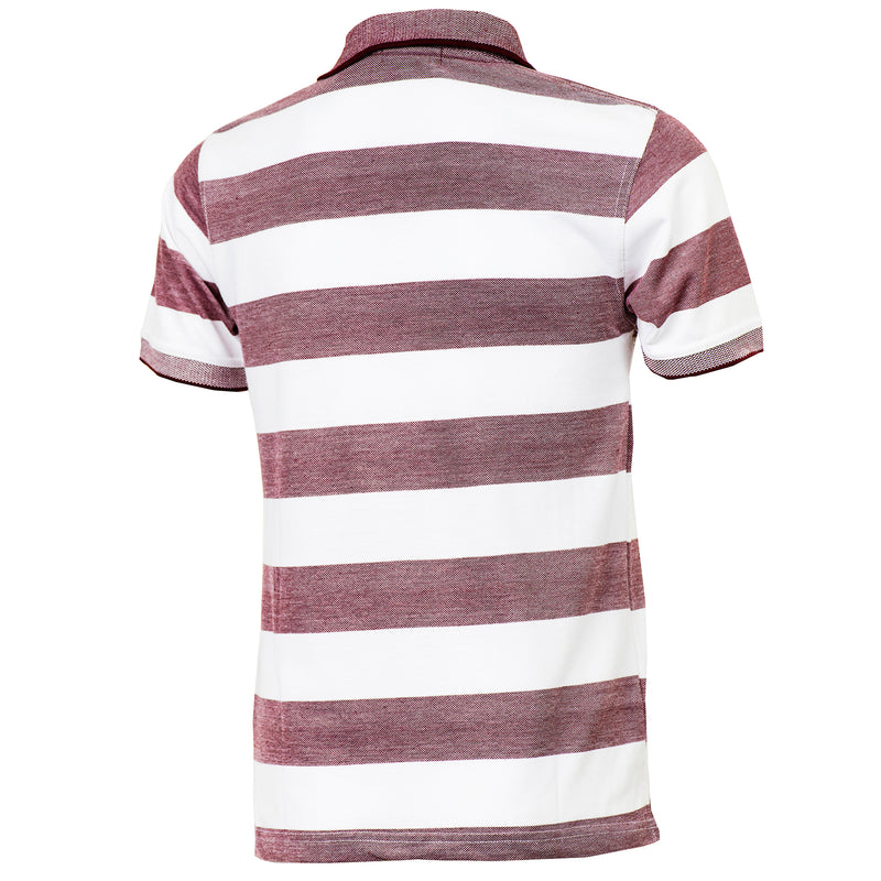 4 Pack Men's Cotton Casual Grindle Striped Polo Shirt Short Sleeve