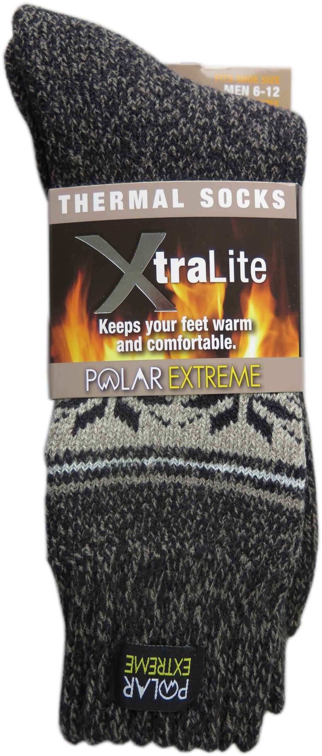 Polar Extreme Xtralite Insulated Thermal Socks Shoe Men 6-12 Sock Men