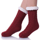 Women's Winter Super Soft Warm Cozy Fuzzy Fleece-lined Anti slip Grippers Slipper Socks