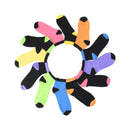 Women's Comfort Cotton Basic Two Tone Neon Ankle Athletic Socks (3,6,12 pack)