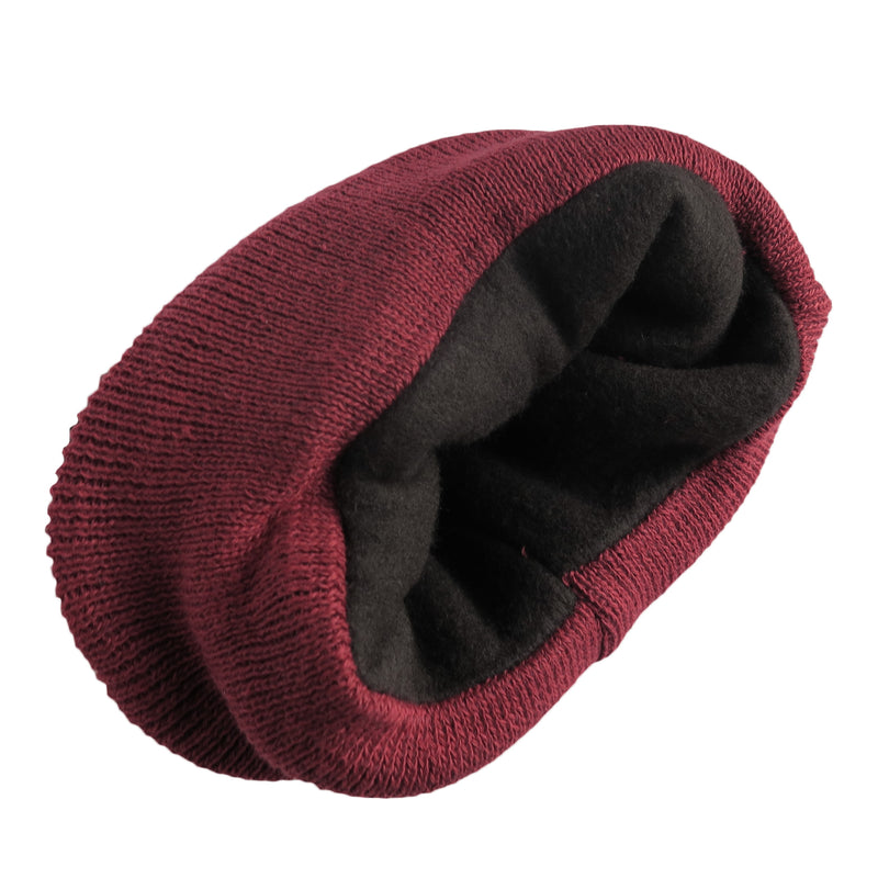 4 Pack Men's Thermal Fleece Lined Winter Insulated Cuff Beanie Hat