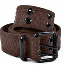 ANNA CAVALARY 100% Cotton Canvas Belt Double Hole For Men Women Buckle Jean