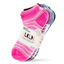 20 Pairs B.U.M. Women's Fashion Marled No Show/Low cut Fun Socks Value Pack