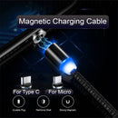 Encust's Break-Away-Safe Magnetic Type-C & Micro USB Cables | Preserve & Protect Your Devices | 3-Pack of Nylon Rapid Charging Cables | Compatible with USB-Type-C Laptops, Smartphones,