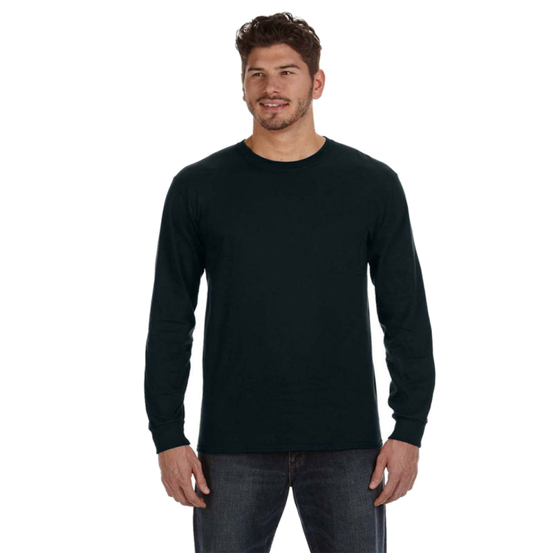 Magg Men's 100% Cotton Premium Heavy Weight Crew Neck Long Sleeve T-Shirt Big & Tall Sizes