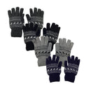 4 Pack Men's Thermal Fleece Lined Winter Insulated Knit Thick Gloves