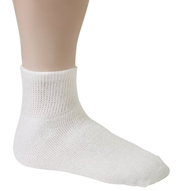 Big And Tall Men's 6-12 Pairs of Health Support Diabetic Ankle Circulatory Socks, Non-binding & Loose Fit(13-15)