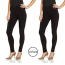 Anna Women's Apparel Lifestyle Stylish Seamless Fleece Lined Solid Thermal Leggings