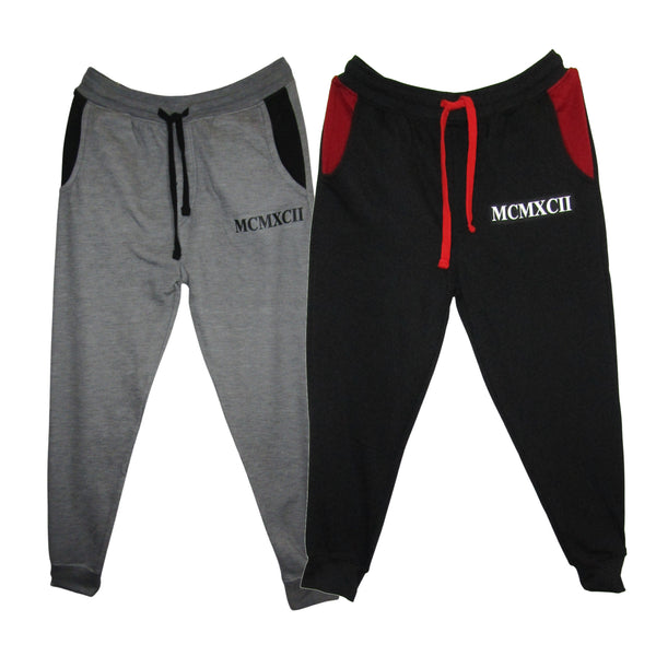 Men's Fleece Fashion Lined Jogger - Active Running Sweat Pants With 2 Side Pockets and Draw String