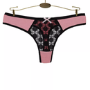 6 Pack Lace thong Bow Panties Breathable Briefs Ladies Low Waist Transparent Lace Thongs