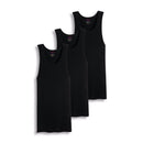 3-6 Packs of Men's Black & White Ribbed 100% Cotton Tank Top A Shirts Undershirt