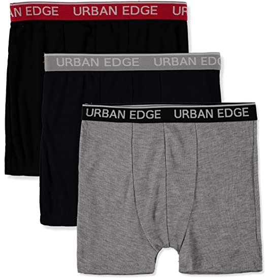 3 Pack Urban Edge Men's Underwear Multipack Boxer Briefs, Assorted Color