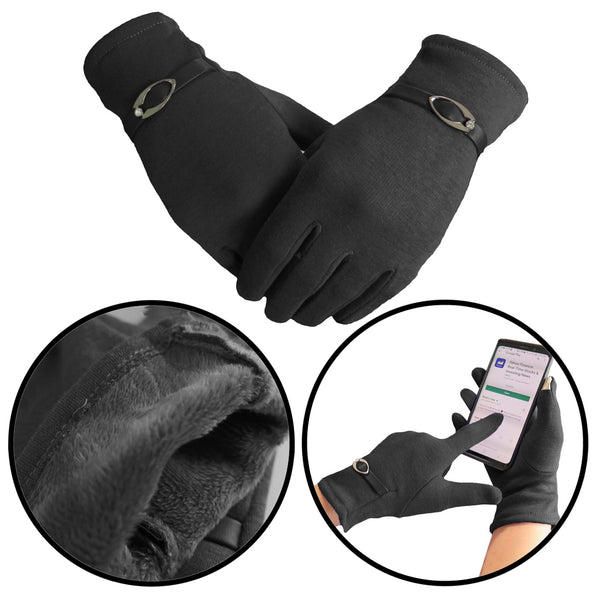 Women Warm Touchscreen Gloves Fleece Lined Windproof Winter Gloves