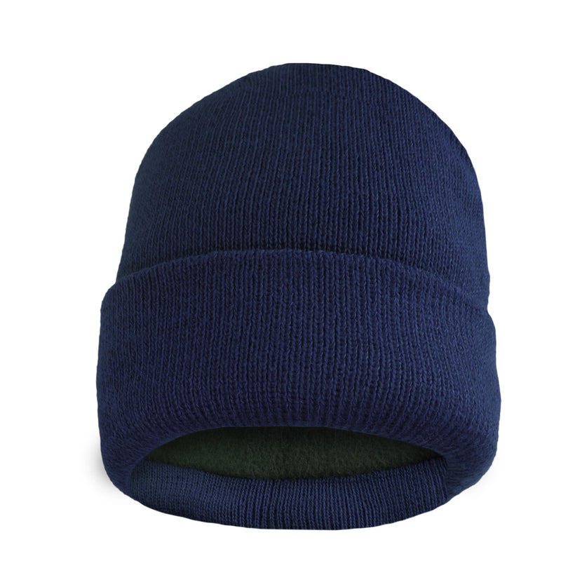 4 Pack Men's Thermal Fleece Lined Winter Cuff Beanie Hat