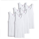 3-6 Packs of Men's Black & White Ribbed 100% Cotton Tank Top A Shirts Undershirt