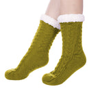 Women's Winter Super Soft Warm Cozy Fuzzy Fleece-lined Anti slip Grippers Slipper Socks