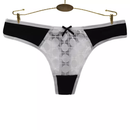 6 Pack Lace thong Bow Panties Breathable Briefs Ladies Low Waist Transparent Lace Thongs