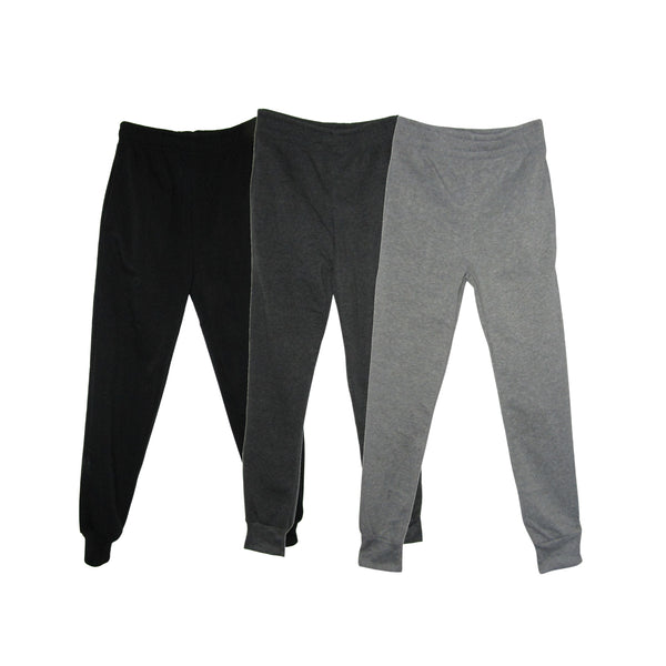 Boys Fleece Lined Jogger Sweat Pants Running Active Sports 2 Side Pockets