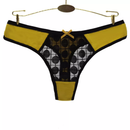 6 Pack Lace thong Bow Panties Breathable Briefs Ladies Low Waist Transparent Lace Thongs