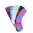 (6 Pairs) Fun & Colorful Women's Casual Assorted Crew Socks
