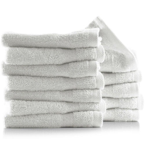 12 Pack Washcloth Towel Set 100% Cotton Soft Luxury Wash Cloths for Face & Body