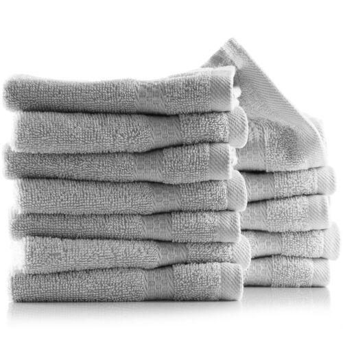 12 Pack Washcloth Towel Set 100% Cotton Soft Luxury Wash Cloths for Face & Body