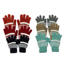 4 Pack Women's Thermal Fleece Lined Winter Insulated Knit Thick Gloves Random Assorted Colors