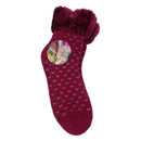 Polar Extreme Thermal Quarter Fur Lined Sock Extra Heavy Acrylic Winter Colorful Socks With Non Slip Grip 2-Packs Random Colors