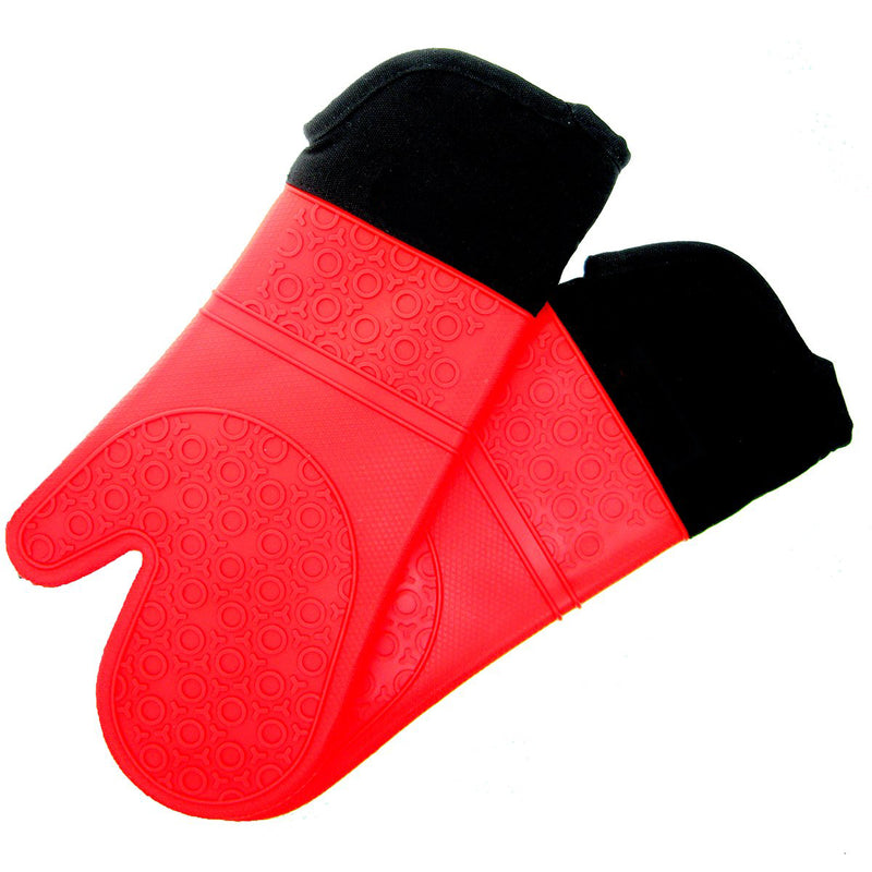 Heat Resistant Red Silicone Pot Barbecue Grill Home Holders