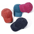 Plain Dyed Washed 100% Cotton Adjustable Baseball Cap Women & Men