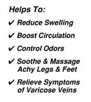 2 Pairs Men & Women Anti Fatigue Miracle Socks Firm Black Compression Energy Sox Therapeutic