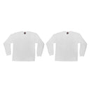 Magg Men's 100% Cotton Premium Heavy Weight Crew Neck Long Sleeve T-Shirt Big & Tall Sizes